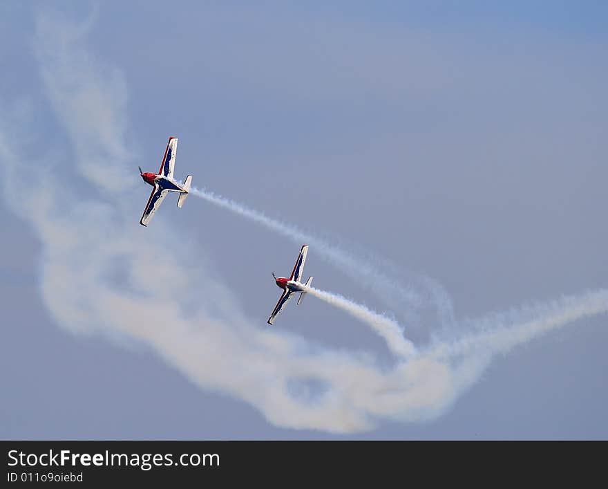 Leaders of an acrobatic flying team