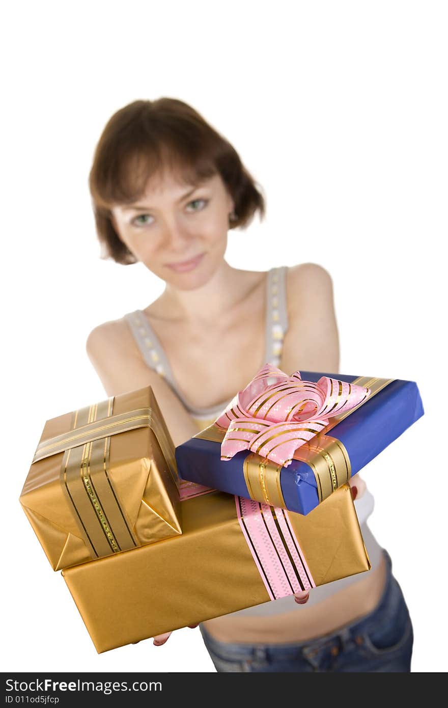 Girl Giving Gifts