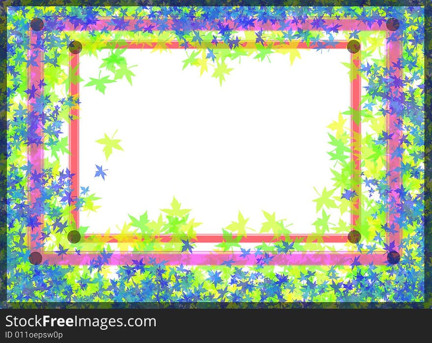 Blu Leaves Frame