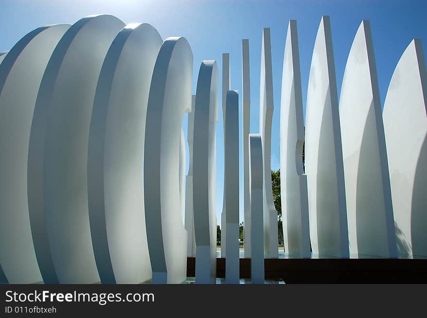 Beautiful white sculpture on a sunny day. Beautiful white sculpture on a sunny day