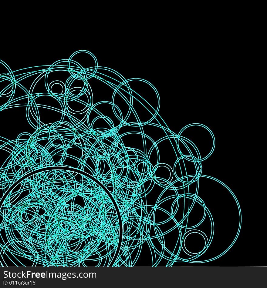 A scalable vector illustration of blue neon circles. A scalable vector illustration of blue neon circles.