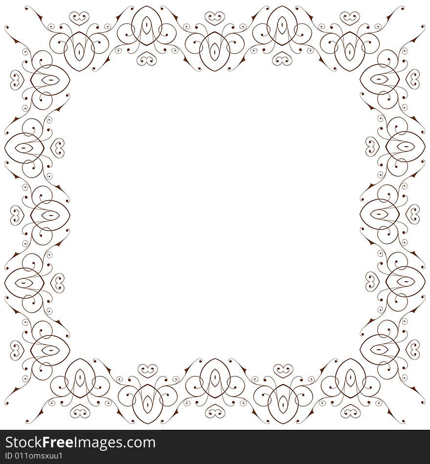 Vector Vintage Floral Frame