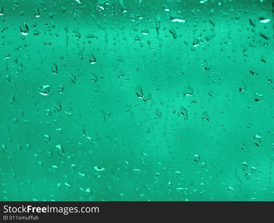 A picture of water drops on window. A picture of water drops on window