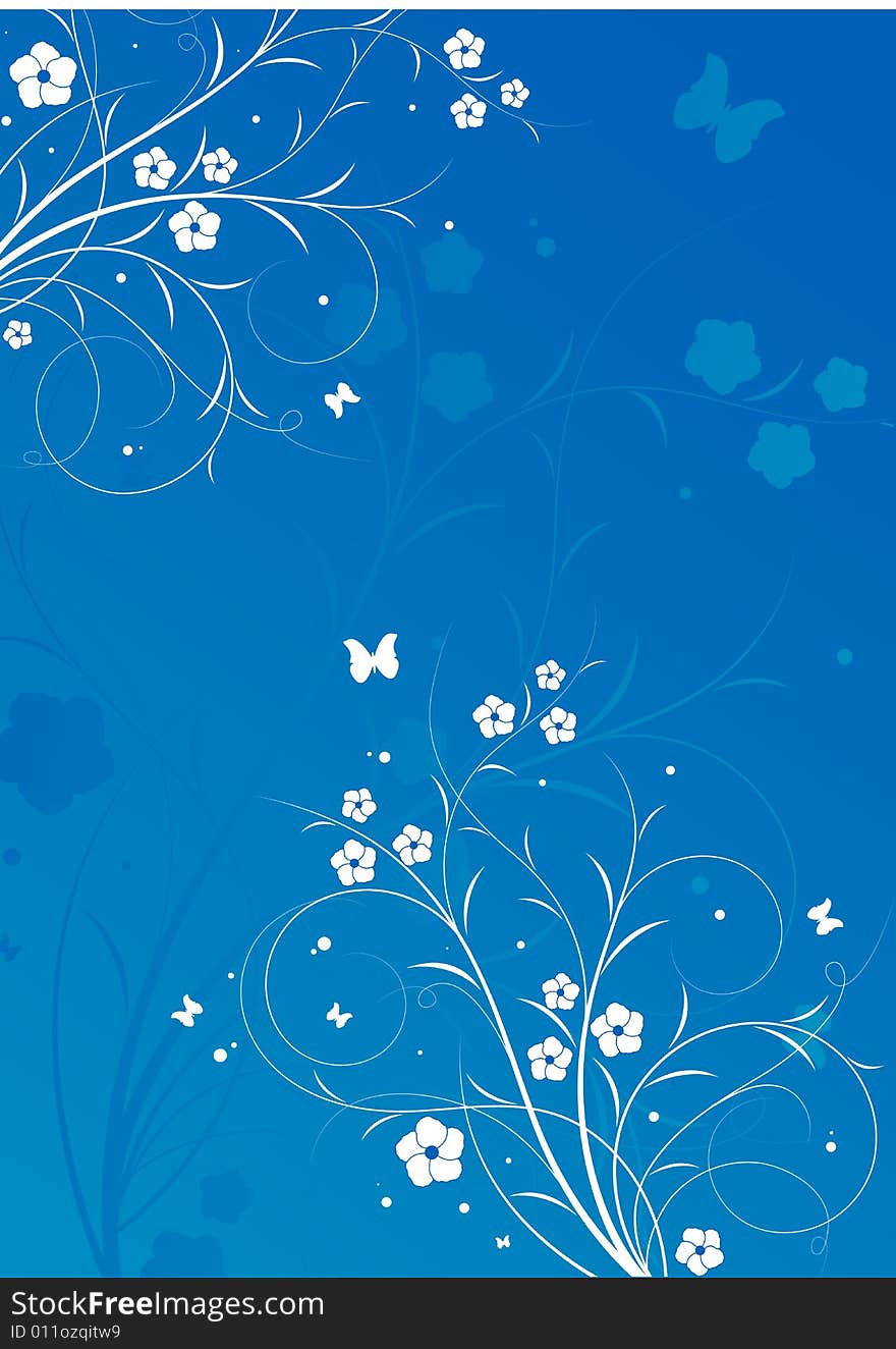 Abstract floral background. Vector illustration.