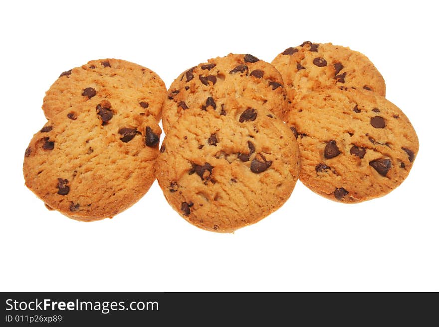 Group of chocolate chip cookies