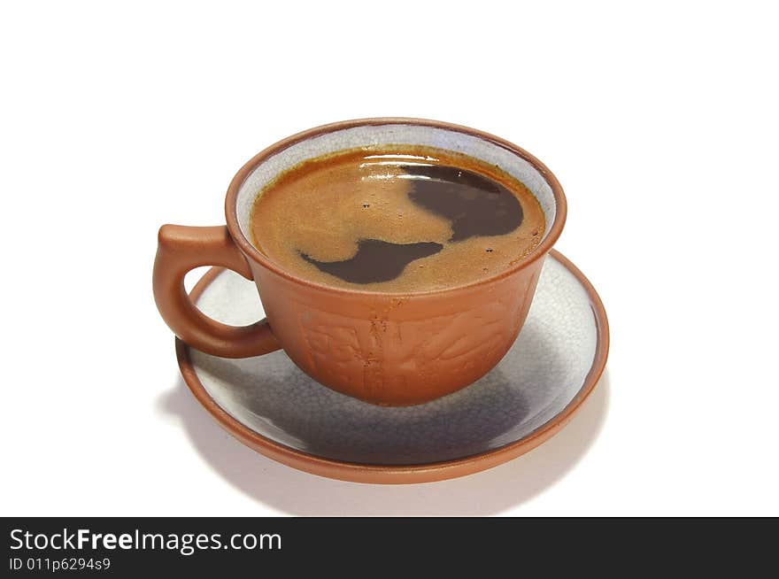 Ceramic cup of coffee