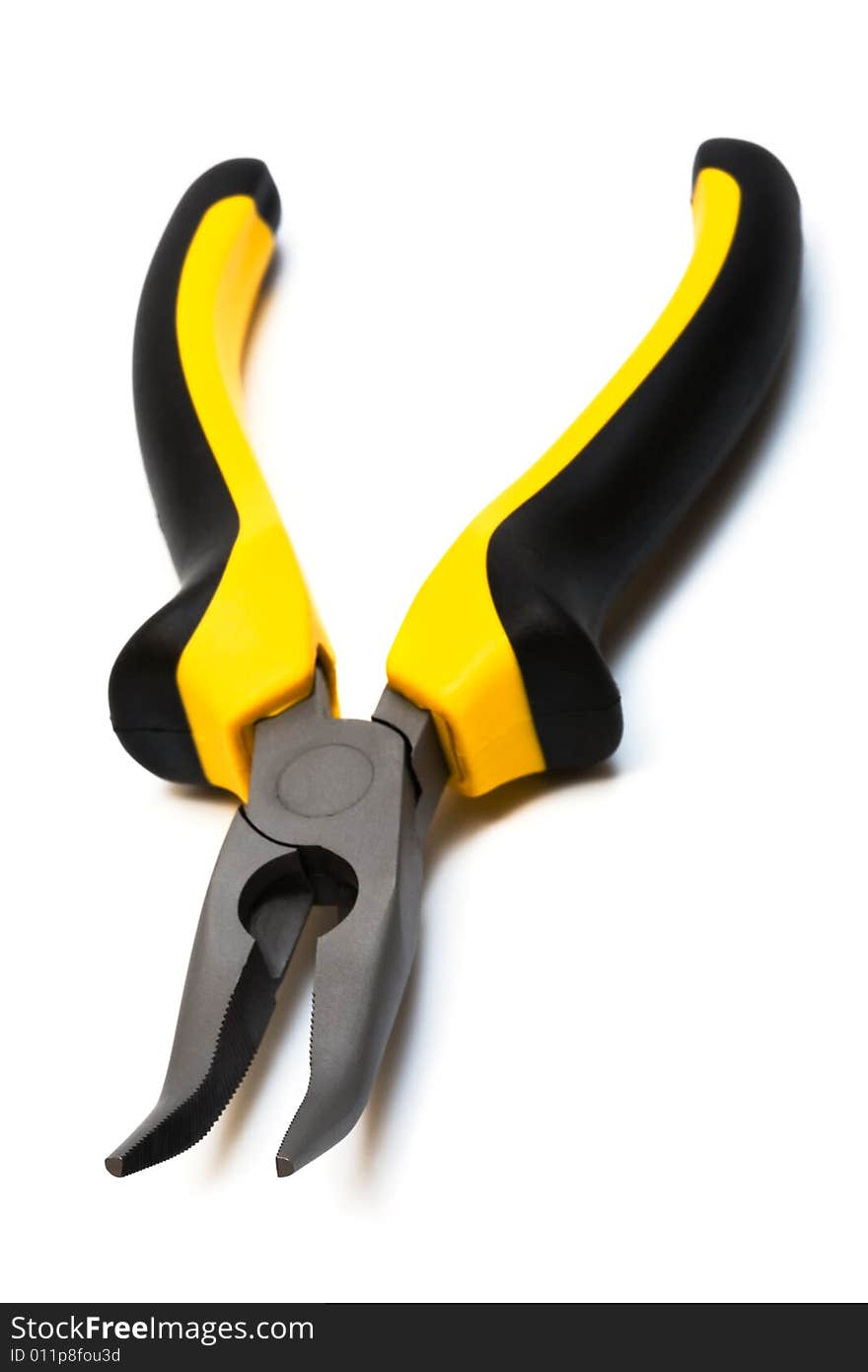 Modern and beautiful pliers on a white background