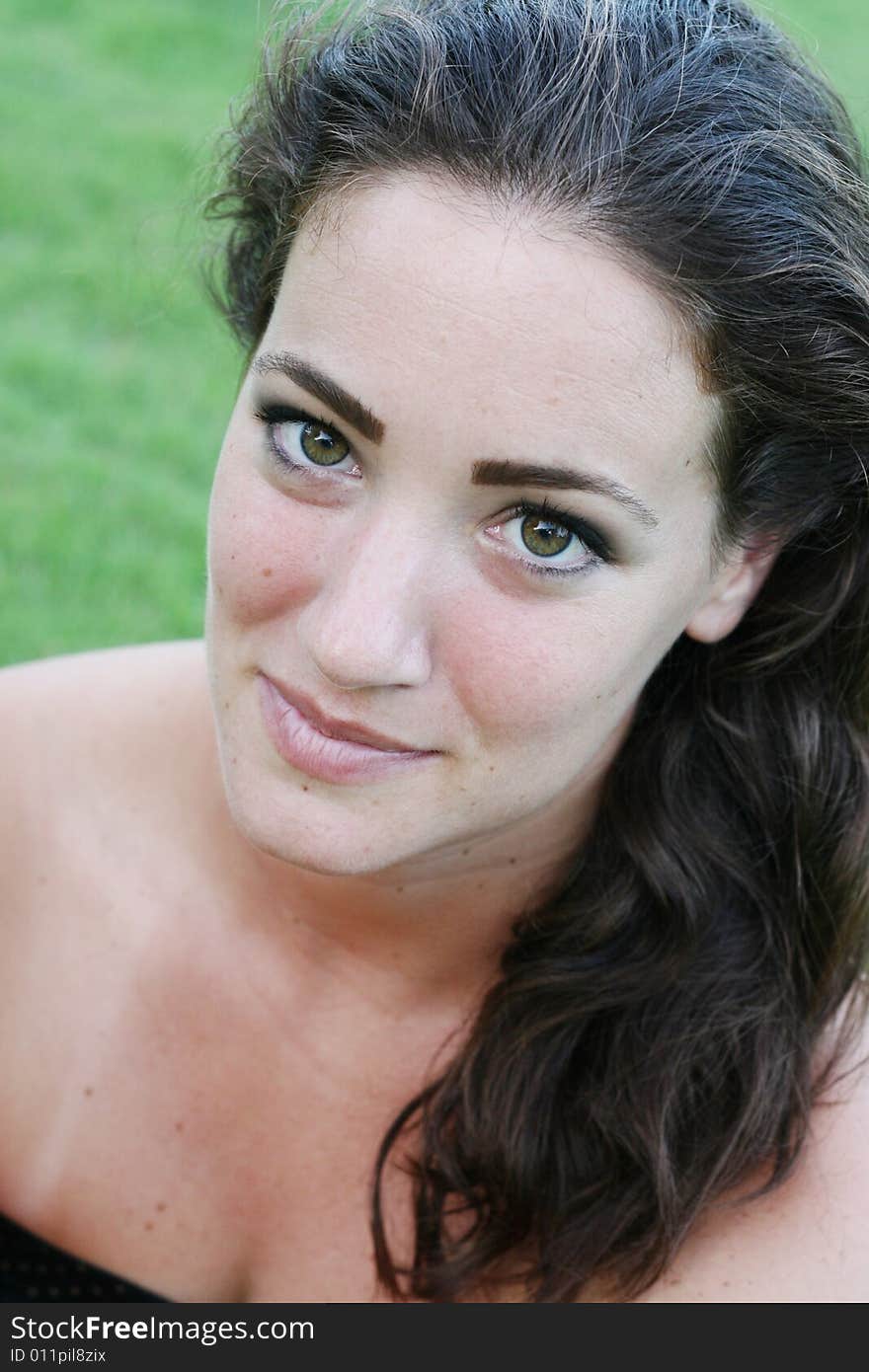 Close-up portrait of a beautiful young woman.