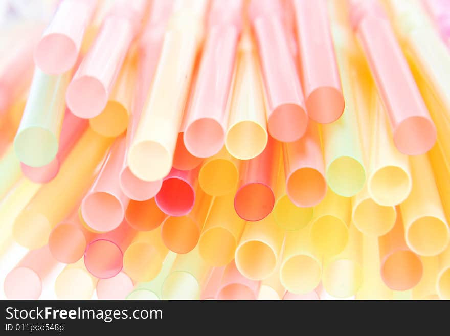 Drinking Straws isolated on white background