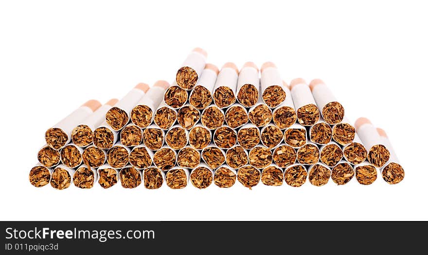 Cigarettes isolated on white background