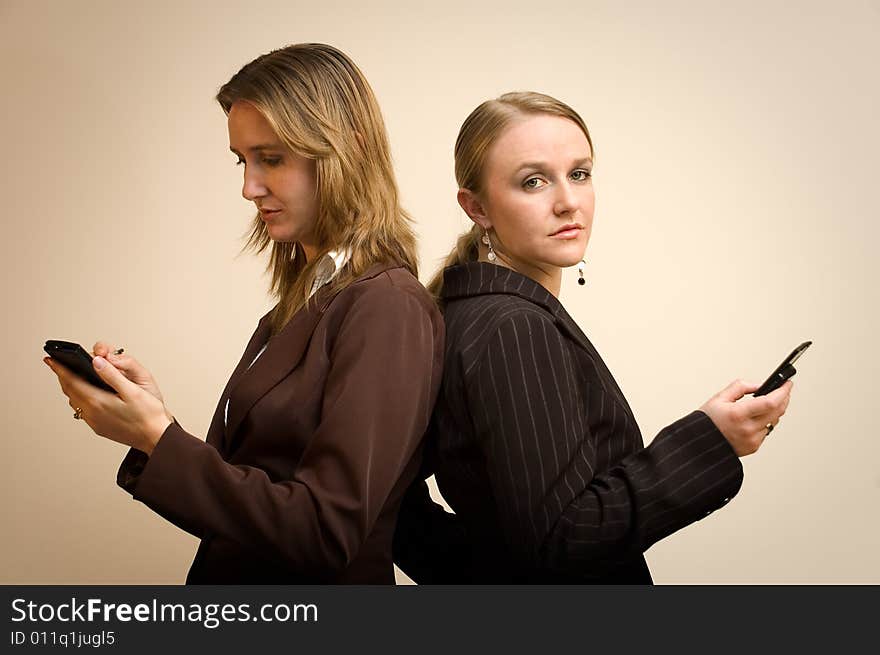 Beautiful women talking with a cellphone. Beautiful women talking with a cellphone