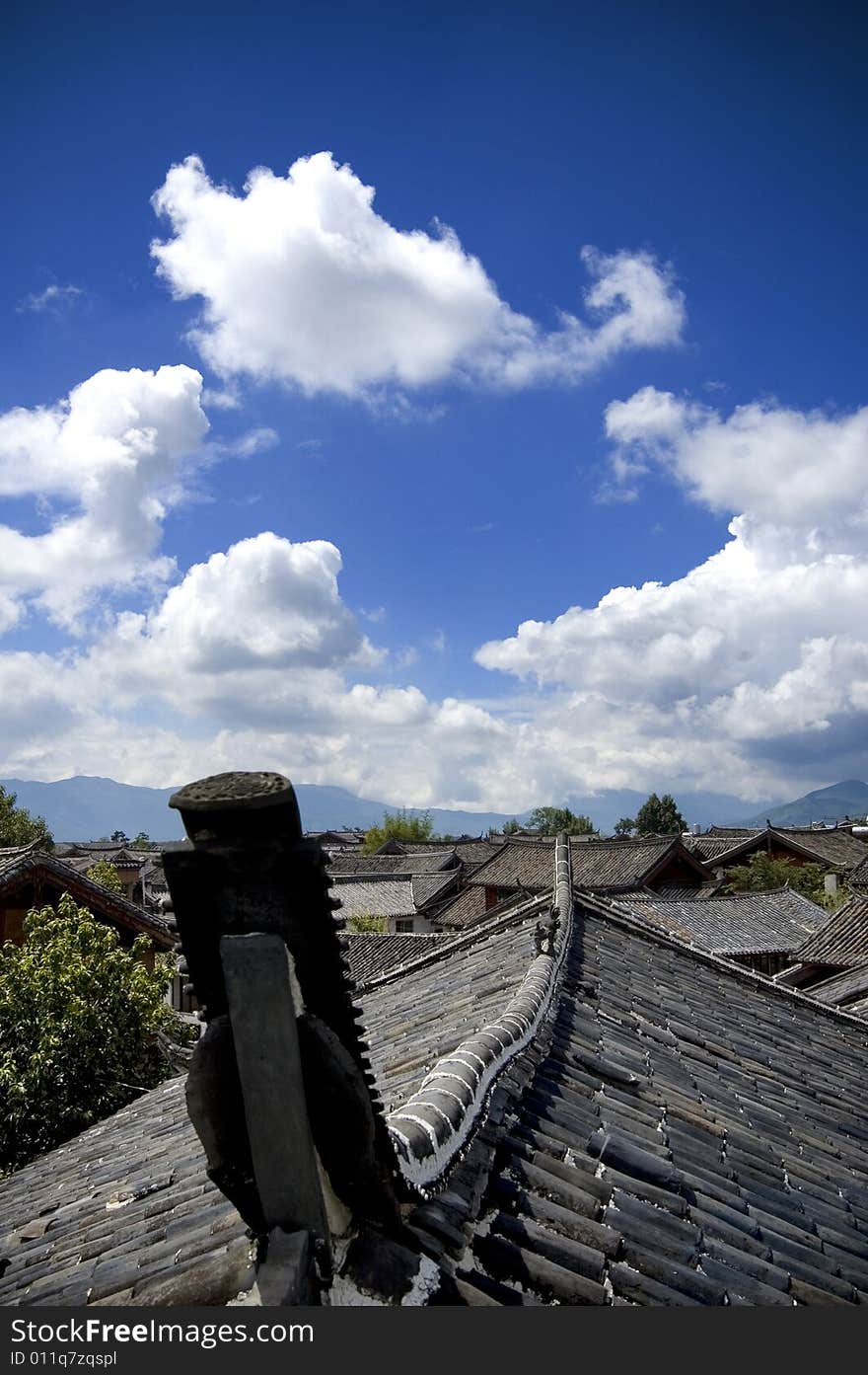 The eave of the lijiang house