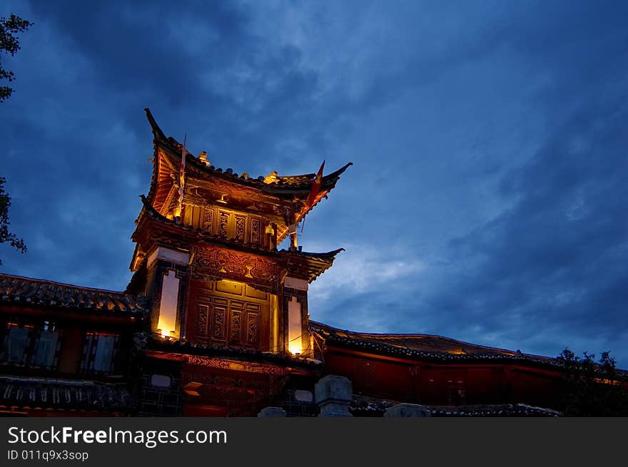 Chinese building in yunnan