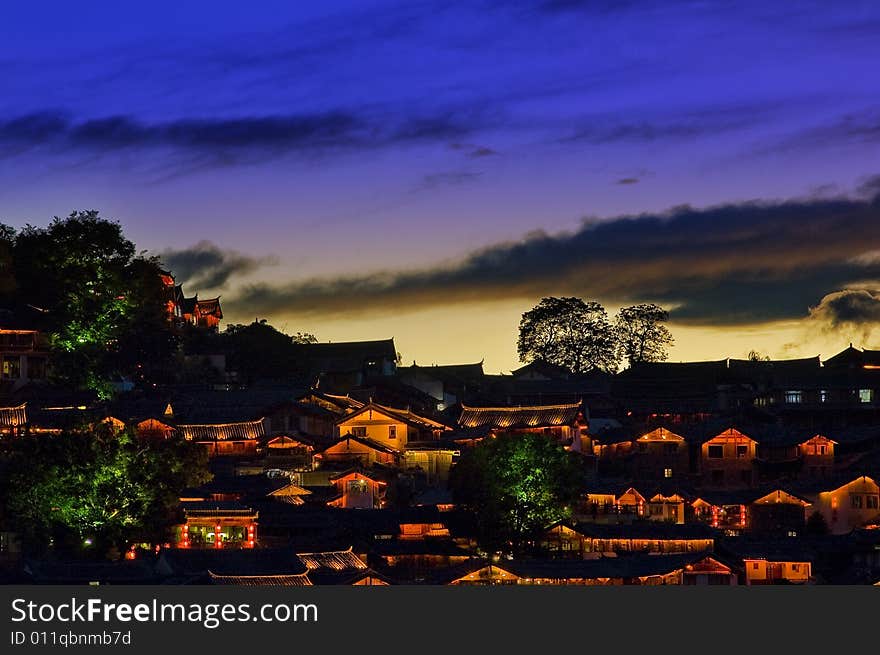 THe night scenes of lijiang