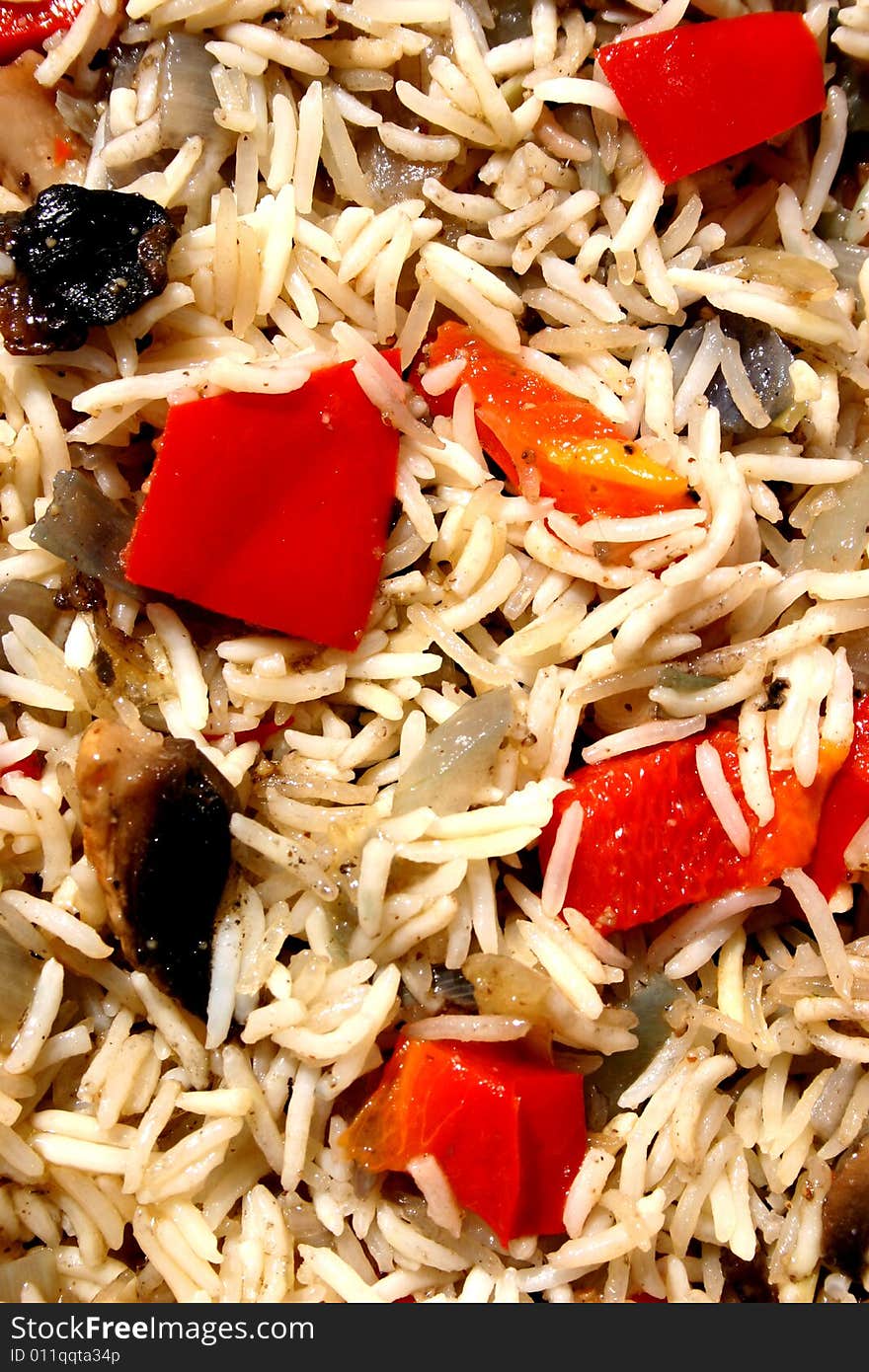 Rice and vegetables