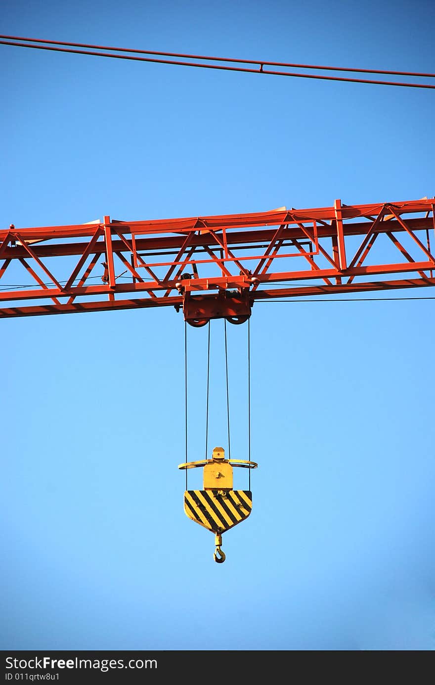 Close up of a crane while not working. Close up of a crane while not working