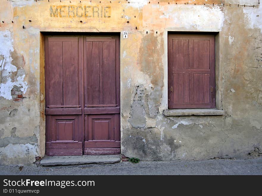 An old (closed) shop near Turin. An old (closed) shop near Turin