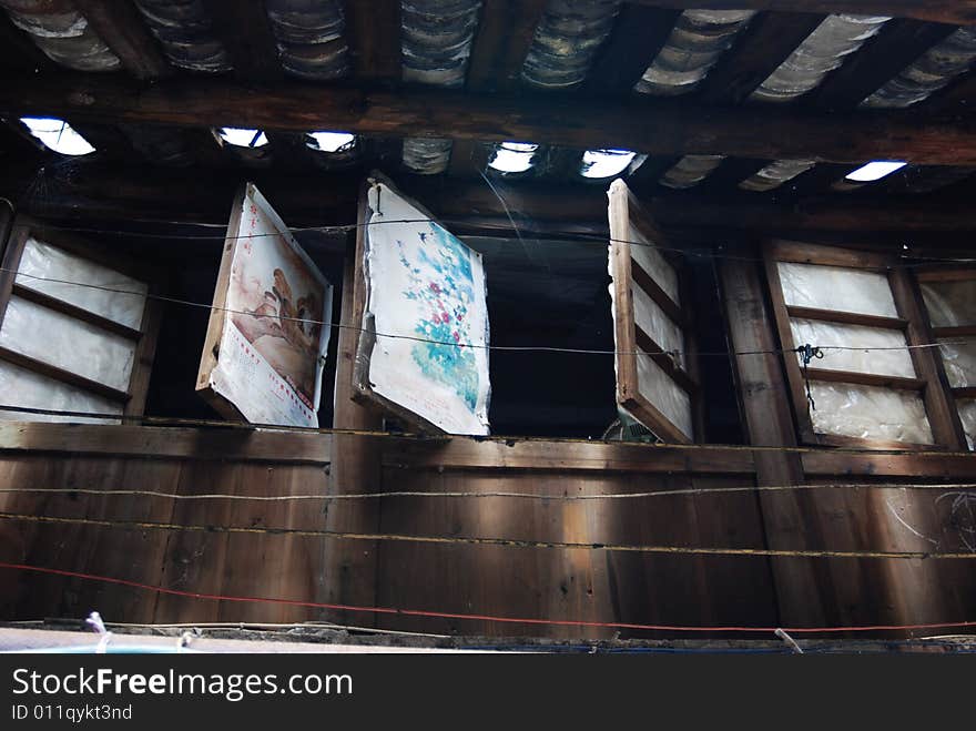 Ordinary windows of a Chinese old house