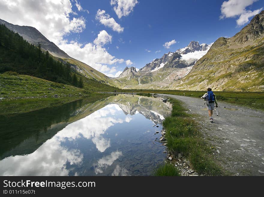 Lake in the Alps of Italy. Lake in the Alps of Italy