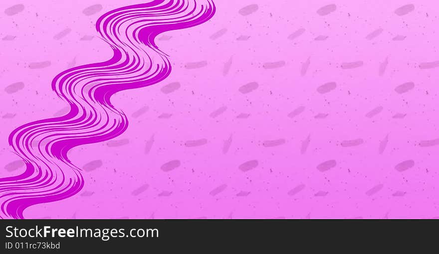 A wave like object moving in a pink background. A wave like object moving in a pink background