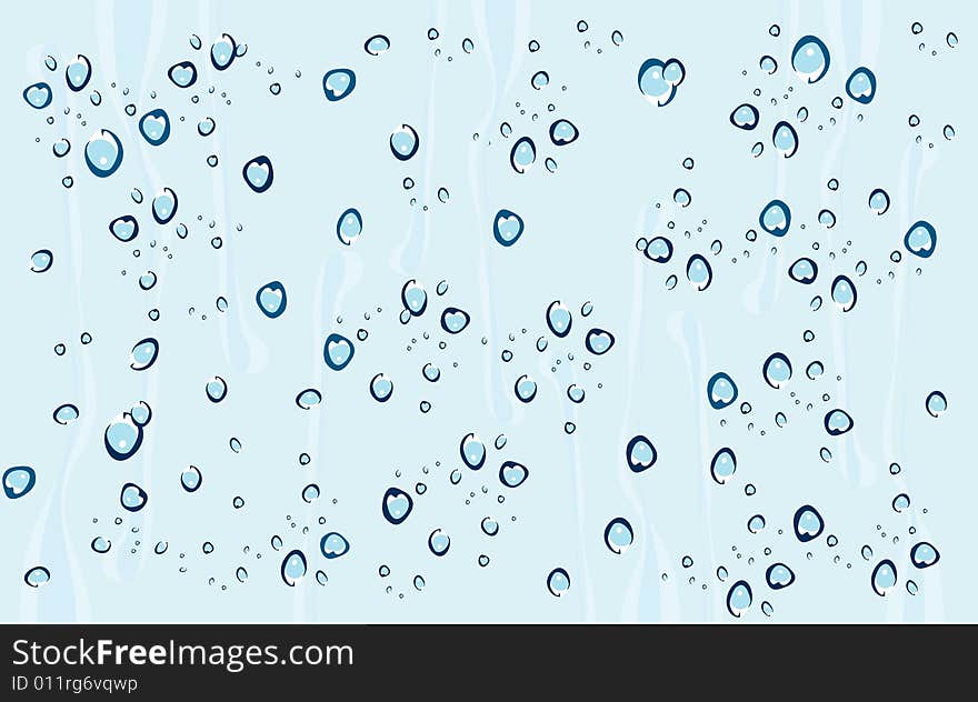 Texture with drops and water