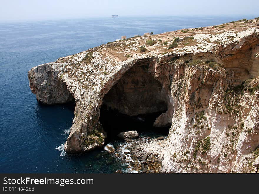 Blue grot - one of the famous view of Malta