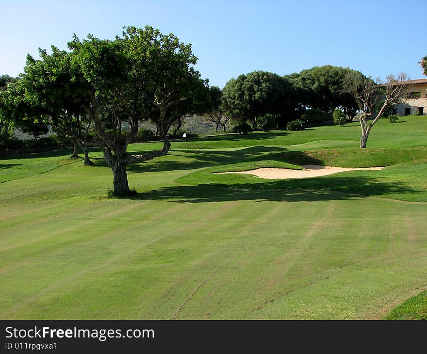 18th hole with the green