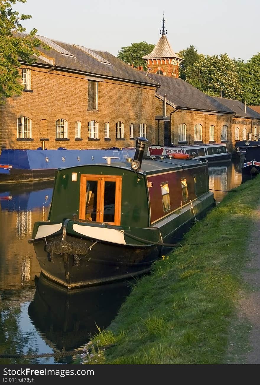 Narrow boats on a canal