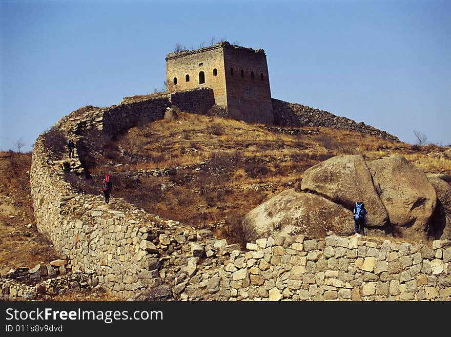 Great Wall of China, laiyuan, hebei, china. Great Wall of China, laiyuan, hebei, china