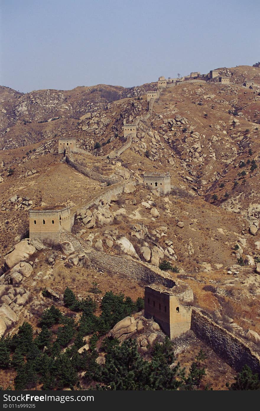 Great Wall of China, laiyuan, hebei, china. Great Wall of China, laiyuan, hebei, china