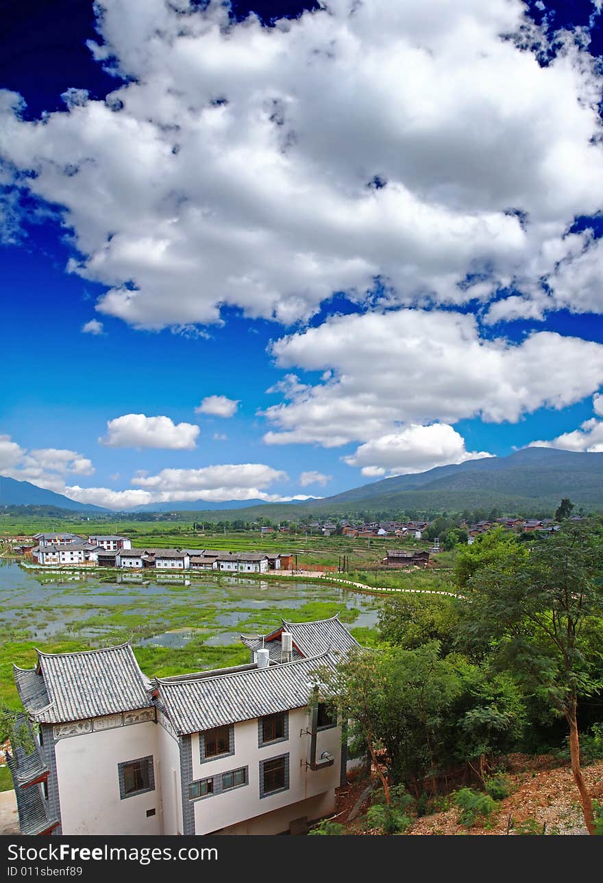 Scenery landscape near Lijiang