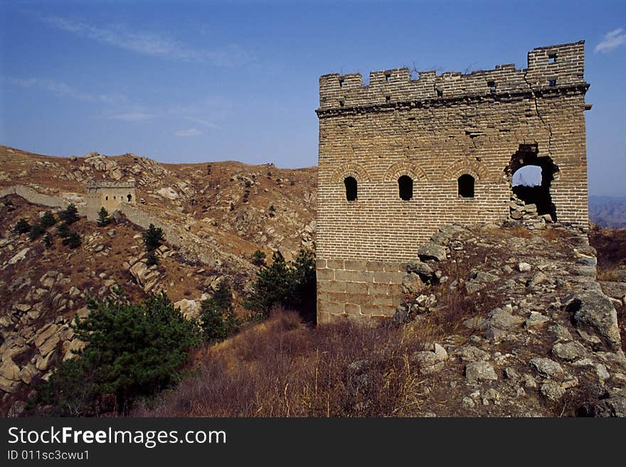 Great Wall of China, laiyuan, hebei, china. Great Wall of China, laiyuan, hebei, china