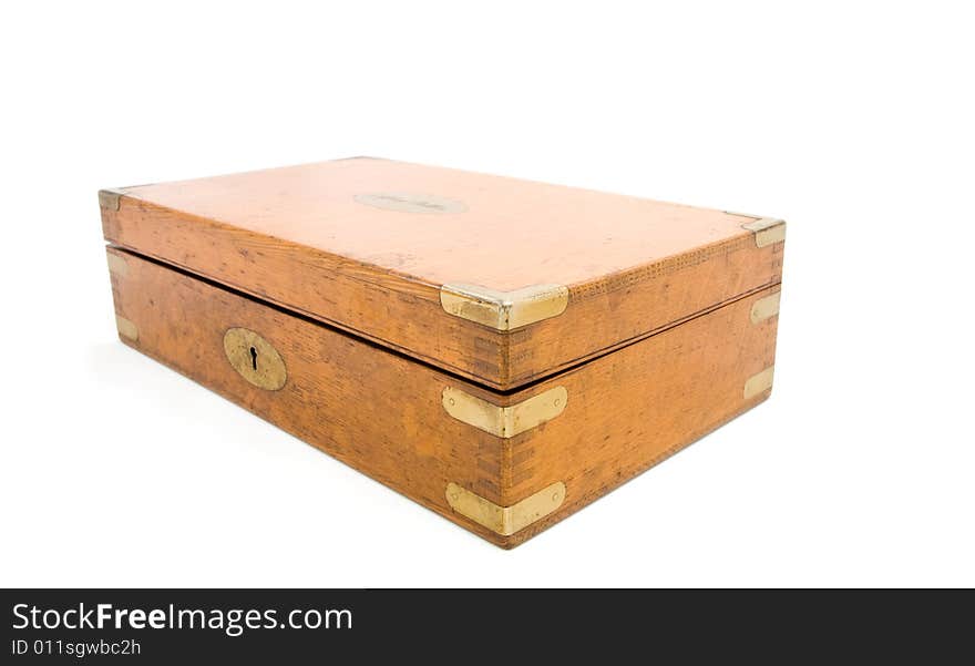 This is antique Wood Box Isolated on white