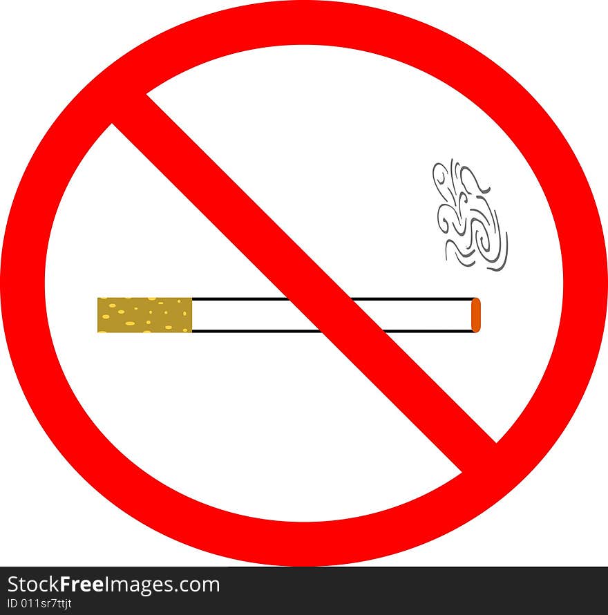 Simple no smoking sign. vector illustration