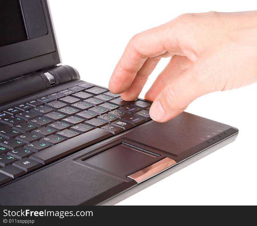 Modern compact notebook on a white background. Modern compact notebook on a white background