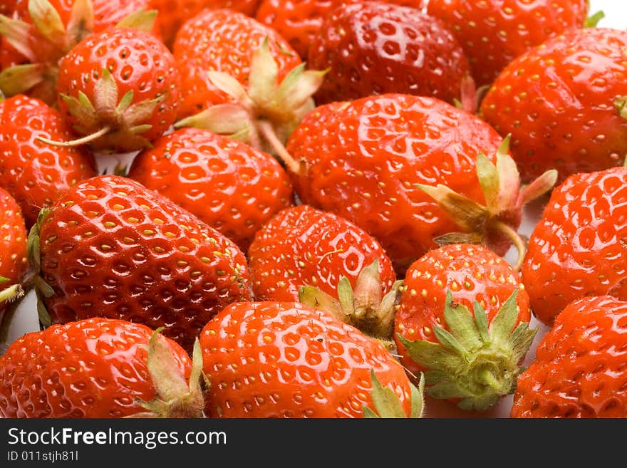 Fresh sweet strawberry on a white background. Fresh sweet strawberry on a white background