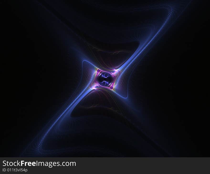 Symmetrical blue and purple abstract pattern - Computer generated high resolution graphic. Symmetrical blue and purple abstract pattern - Computer generated high resolution graphic