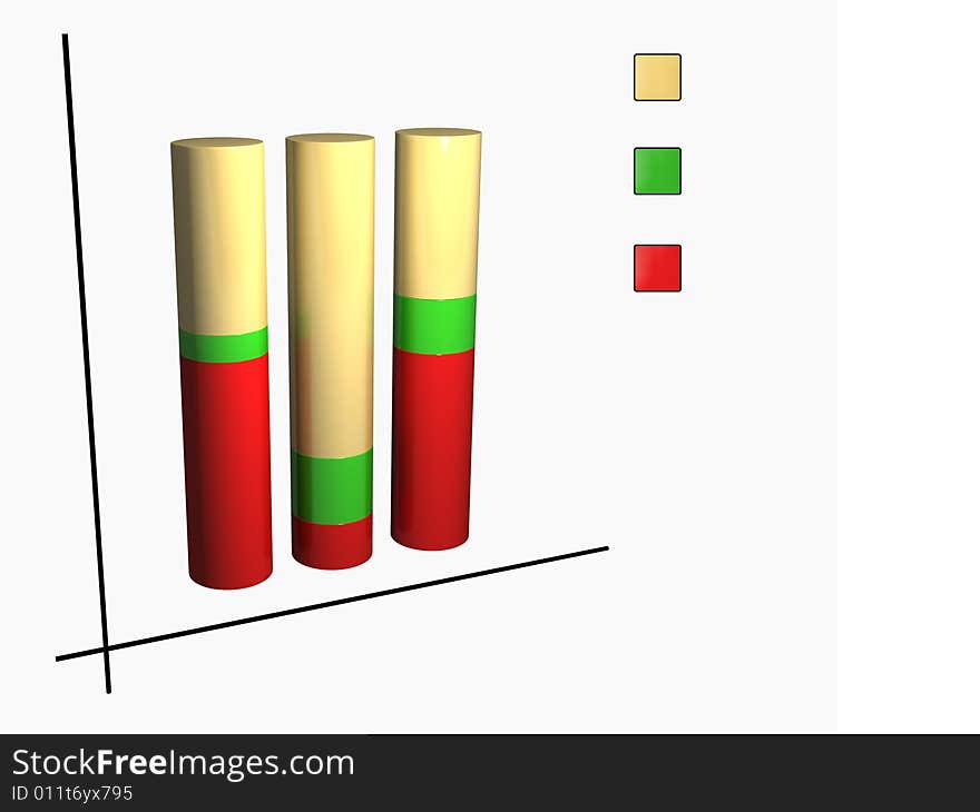 3d diagram isolated on white