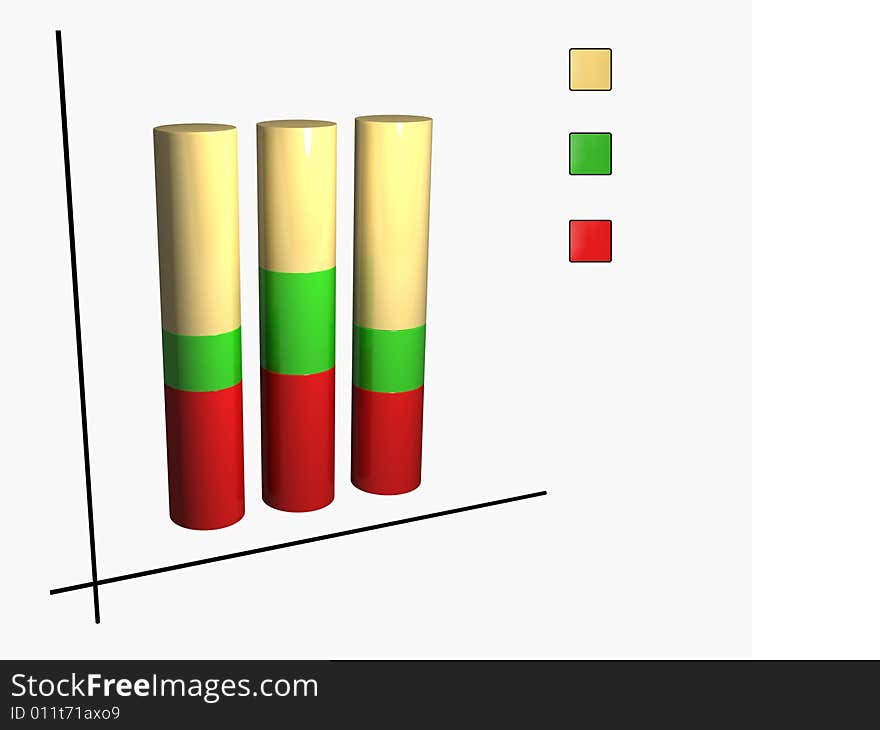 3d diagram isolated on white