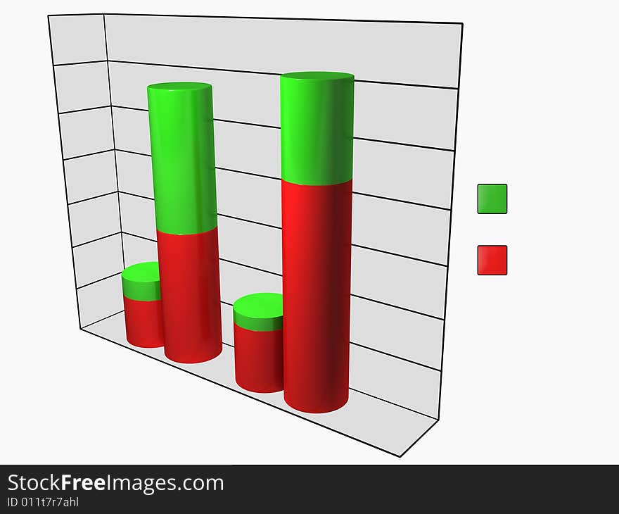 3d diagram isolated on white