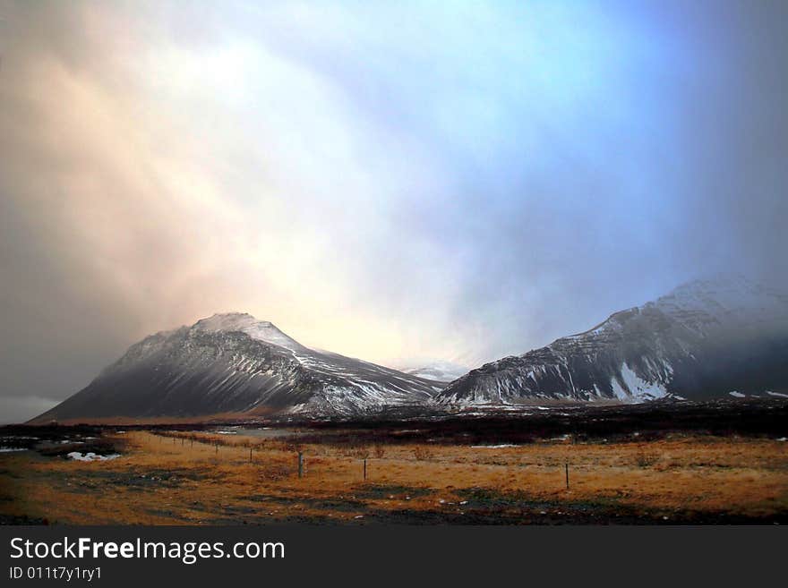 Winter Landscape In Iceland