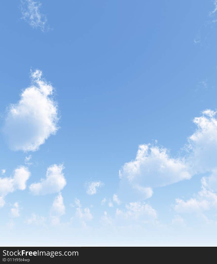 Beautiful summer cloudscape.3d image. Beautiful summer cloudscape.3d image