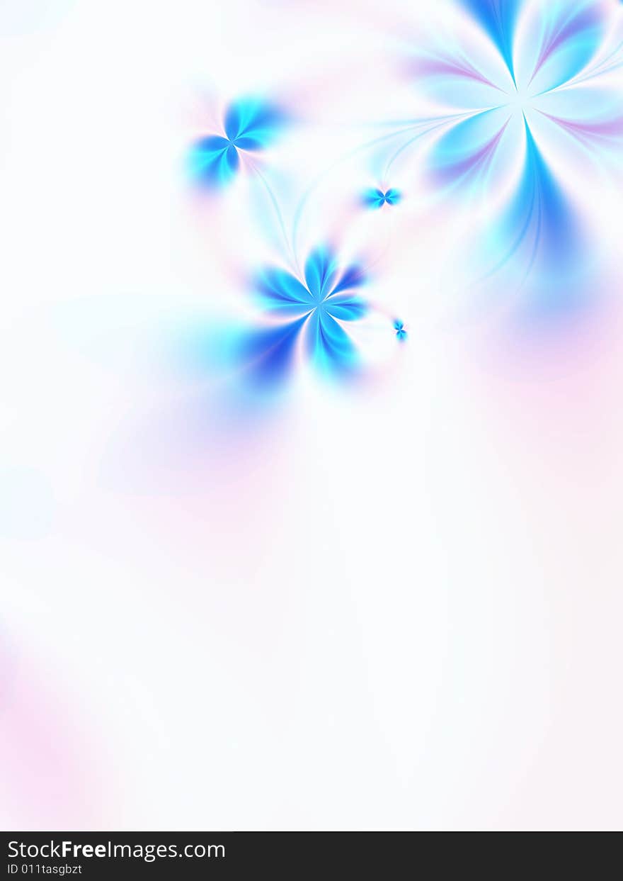 Beautiful flowers on a light background