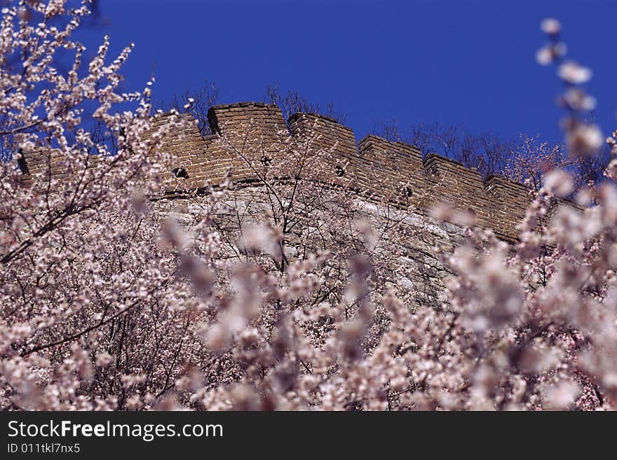 The great wall in spring, shot in jiankou sector, beijing, china