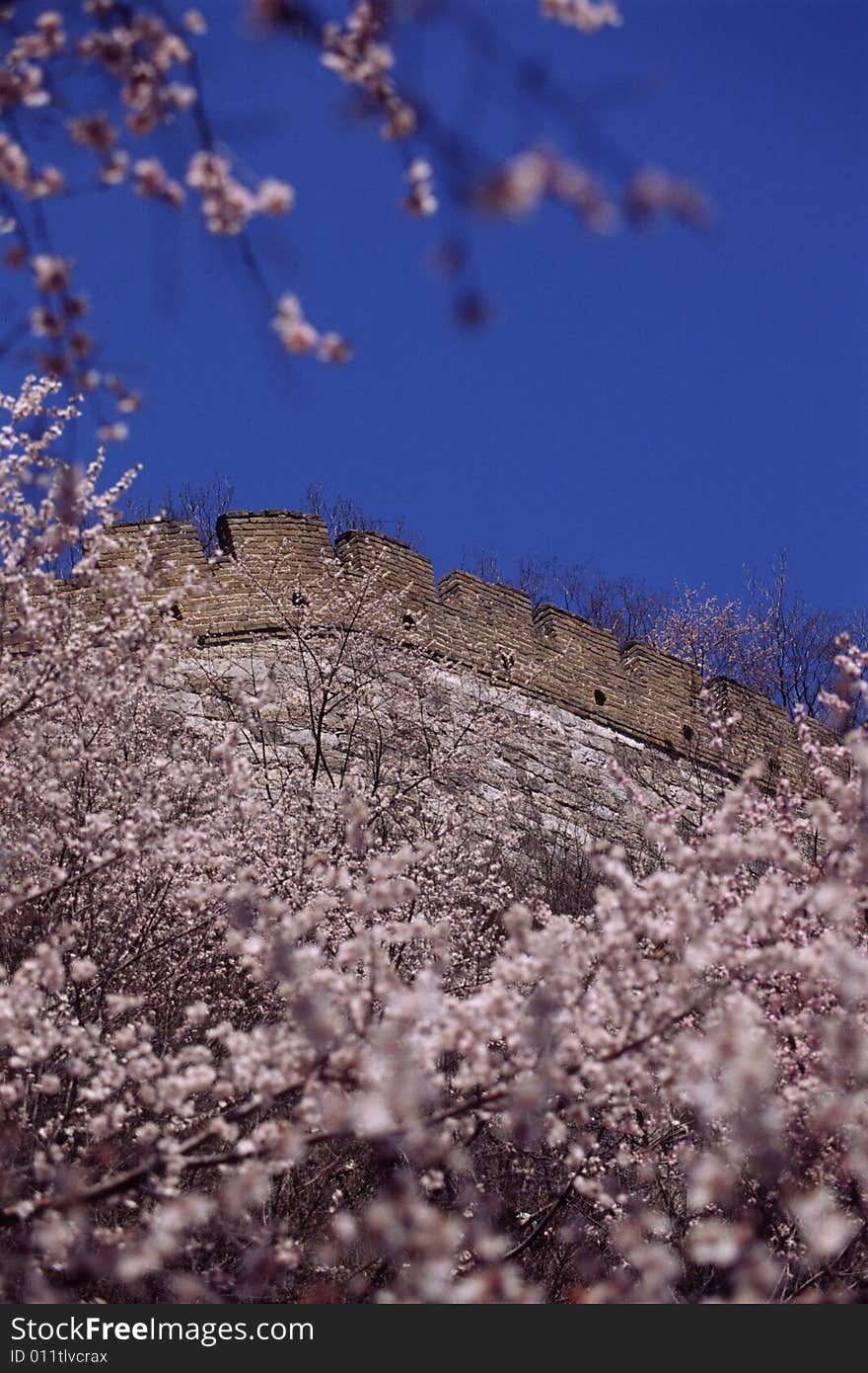 The great wall in spring, shot in jiankou sector, beijing, china