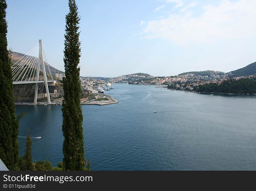 Picture of city Dubrovnik in Croatia at summer. Picture of city Dubrovnik in Croatia at summer.