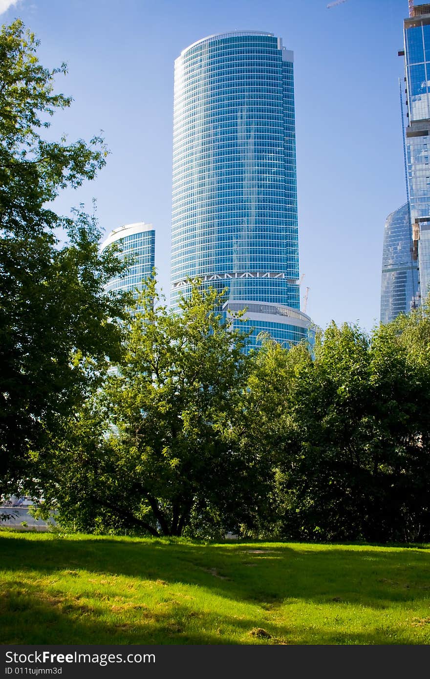 skyscrapers and nature