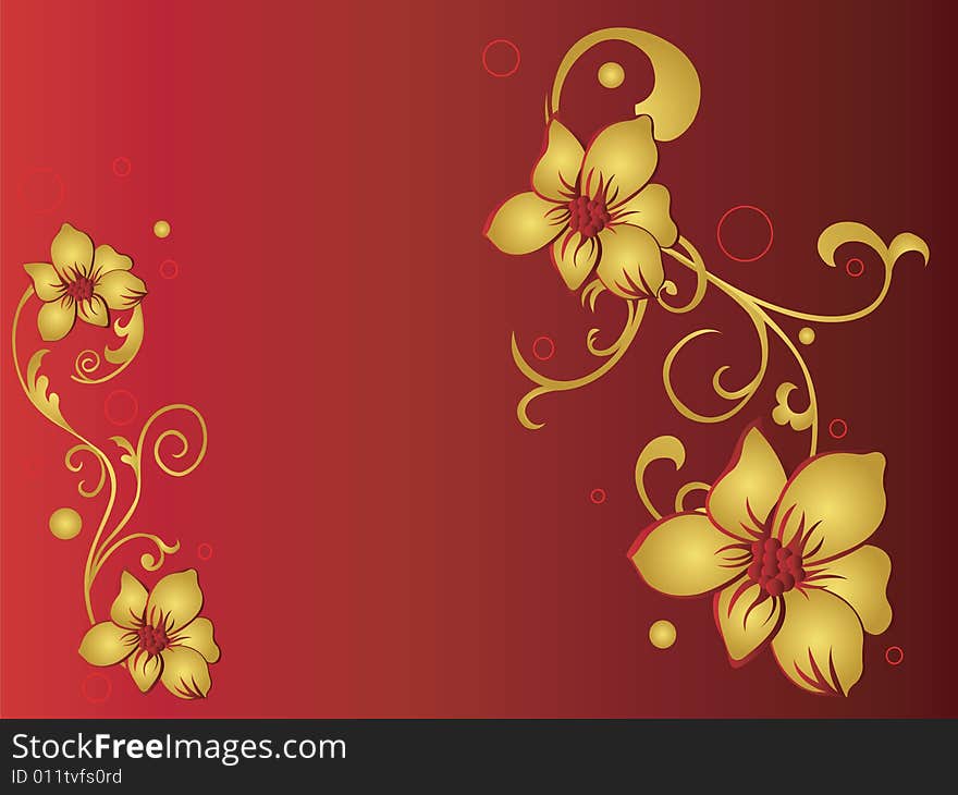 Illustraton of a floral background