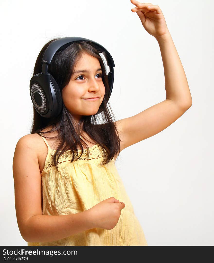 Girl Enjoying Music