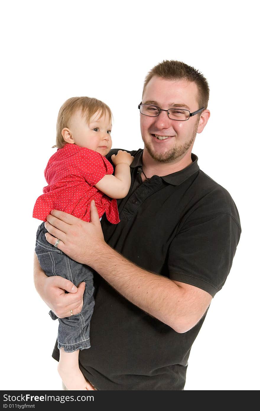 Happy family on white background. Happy family on white background